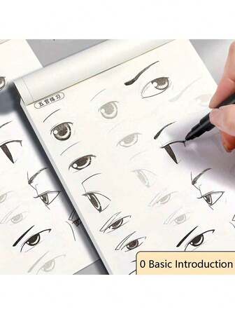 Sanrio 1pc Anime Character Hand-Drawn Outline And Tracing Technique Introductory Book, 63+ Step-By-Step Illustrations, 31+ Sketches, 38+ Exercises, Artist Gift, Art Sketch Manual, Detailed Illustrations, Perfect Party Gift, Fan's Holiday Gift.