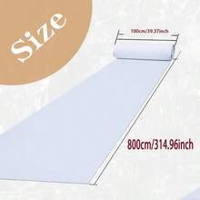 1pc Minimalist White Aisle Runner, 39.37 Inches Wide, Multiple Sizes Available - Suitable For Weddings, Parties And Themed Events, Indoor/Outdoor Walkway Stage Mat, Holiday Celebration Floor Decor Carpet, Oversized Rug, Area Rug, Large Floor Carpet, Oval Area Rug, Expansive Carpet, Party Decoration, Elegant Ground Cover, Minimalist Design, High-Quality Fabric, Durable Material, Event Mat, Wedding Planner, Home Decor - White - View 6