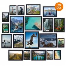 Superlele 10/15/20 Pack Picture Frames Set, Picture Frames Collage Wall Decor For Assorted Photos, Three Sizes 8x10, 5x7, 4x6 For Wall Hanging Or Tabletop Display, Home Decor, Room Decor