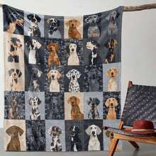 Super Soft Cute Dachshund Prints Flannel Printed 3D Blanket, As Birthday Gifts, Family, Wedding, Souvenir Blankets, Polyester Blankets Suitable For All Seasons, Washable, Machine Washable, Lightweight, Breathable, Comfortable, Warm, Unique, 280gsm For Him, Her Personalized Ideal Gifts For Her, Him, Family, Boyfriend, Girlfriend, Father, Family, Mother, Lover, Daughter, Son, Grandfather, Grandmother, Friend, Classmate, Pet.   Perfect Nap, Camping, Travel, Home, Daily Life, Office Decoration, Birthday, Anniversary, Valentine's Day, Thanksgiving, Christmas, Halloween, Mother's Day, Father's Day, Wedding, New Year Gifts ,Sofa,Bed,Car,Bedroom,Living Room,Office,  Outdoor Camping, Beach,Wall Decoration - 多色12 - 查看 3