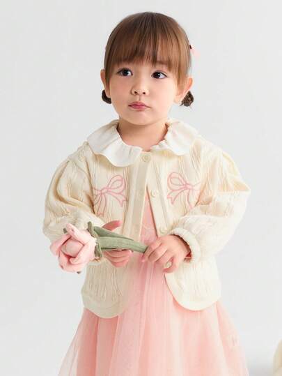 Balabala Baby Jacket Girls 2025 Fall New Embroidered Sweet