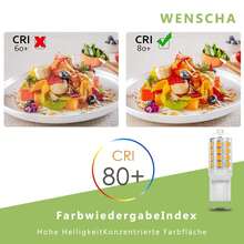 6 bombillas LED G9, 3.5W equivalente a 30-40W halógeno, blanco cálido 3000K, sin parpadeo, no regulable, adecuado para el hogar, oficina, cocina, sala de estar - Luz blanca cálida - Ver 2