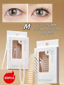 OEIEZ 无胶隐形双眼皮贴，2025新款眼皮贴，适合内双，防水隐形双眼皮贴，天然纤维蕾丝眼皮提拉条，打造自然妆容（S+M+L），化妆，便宜，房间装饰，梳妆台，旅行，卧室，化妆配件，便宜，圣诞礼物，化妆，化妆工具，便宜货，礼物，女士礼物，圣诞礼物，赠品，旅行，便宜货，旅行必备 - 彩色 - 查看 12