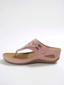 SHUZIA Women's Solid Color Open Toe Flat Sandals Summer Shoes Spring Shoes Spring Break Easter Vacation Shoes Casual Shoes Beach Shoes Mother's Day Present