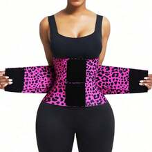 1 Piece Leopard Print Women's Waist Trainer - High Compression Triple Wrap Fitness Shaper Waist Belt, Suitable For Gym, Sports And Fitness, Adjustable Straps, Nylon Material, Elegant Design, Fitness Accessories Exercise Waistband I Discovered Amazing Products On - 黃色 - 查看 8