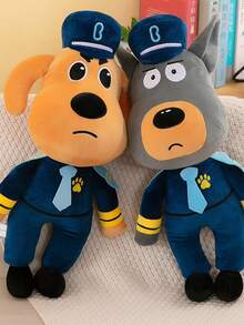1 件毛绒玩具拉布拉多狗警察毛绒动物玩偶，可爱睡眠枕头，生日和节日礼物，沙发卧室装饰，汽车装饰，玩具，家居装饰