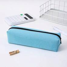 1 Pc Oxford Cloth Pencil Case – Minimalist Solid Color, Multi-Purpose Pen Pouch | Student Cartucheras Escolares