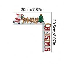 1/2 Set Funny Christmas Door Frame Wooden Decorations, Santa Claus, Reindeer, Snowman, Door, Window, Christmas Decoration For Indoor Christmas Ornaments Home Decor Christmas Decorations Room Decor Winter