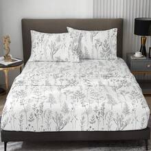 Black Sheets, Deep Pocket, 1800 Thread Count, Soft Breathable, Cute Printed Boho Farmhouse Bed Sheets, Up To 18 Inch - Black and White - View 9