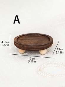 1 pièce Plateau à bijoux en bois vintage, support à parfum, organisateur de rangement pour aromathérapie et cosmétiques, plateau en bois pour bibelots, clés, desserts, accessoires photo, bac d'entrée