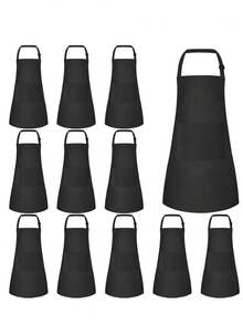 Adjustable Children's Apron With 2 Pockets, Suitable For Kids' Drawing, Cooking, And Crafts