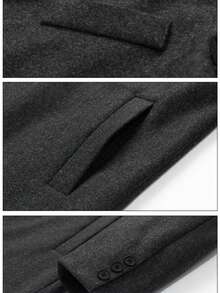 Men's Casual Mid-Length Long Sleeve Trench Coat, Fall