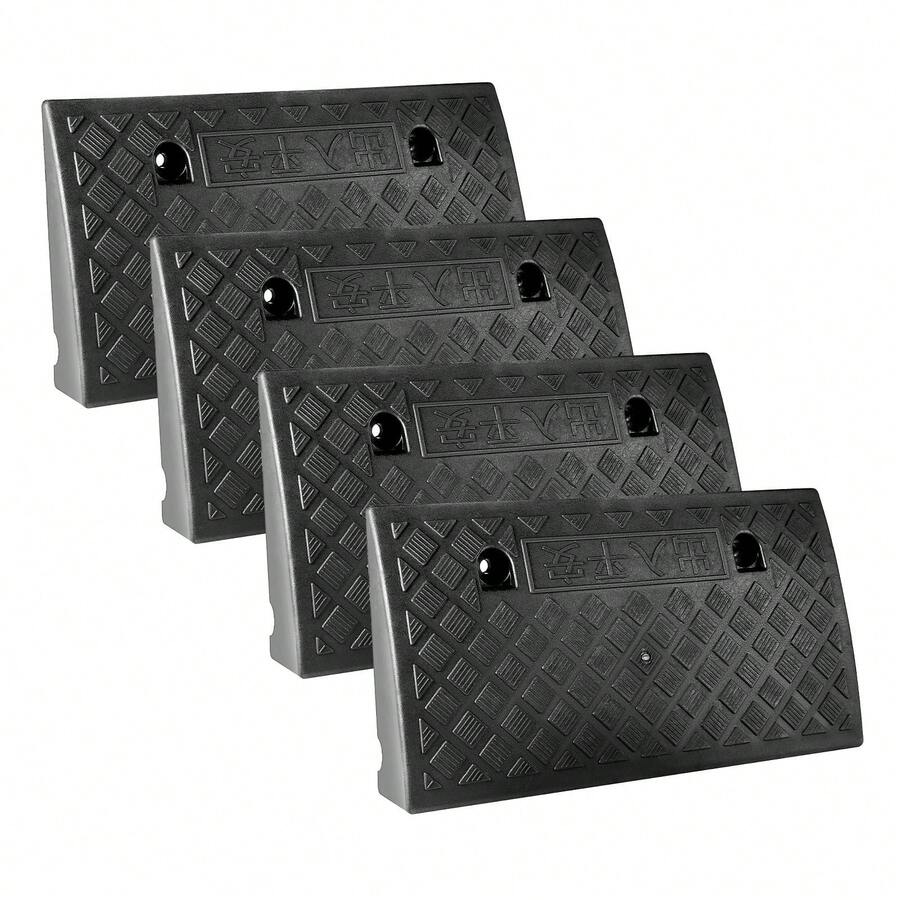 Curb Ramp Portable Lightweight Threshold Ramp - 4pcs Black - View 1