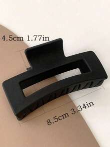 1pc/4pcs Square Lightweight Plastic Hair Claw Clip, Solid Color Hair Claws, Minimalist Style, Retro Frosted Disc Hair Clip, Suitable For Daily, Outing, Leisure, Party, Commuting, Vacation, Washing Face, Bathing, Makeup, Bathroom Hair Accessories, Headwear Accessories, Hair Clips (Black, Beige, Khaki, Dark Coffee)