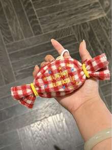 1 pezzo Portafoglio a forma di caramella colorata macaron - Mini borsa a pendente per auricolari, Portamonete multifunzionale in poliestere con chiusura a cordoncino, Portafoglio mini a forma di caramella colorata, Borsa portamonete carina per auricolari multifunzionale, Accessorio da appendere e custodia per auricolari - Design con angoli arrotondati, Borsa compatta con stampa divertente, Custodia alla moda e durevole per tutte le stagioni, Perfetto regalo per Natale, Ognissanti e compleanni