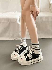 35-40 Tier Schleife Cartoon süße Feen Stoff Schleife Verschluss Dicksohlen Sneaker, geeignet für Zuhause, Schule, Party, Outdoor, alle Jahreszeiten