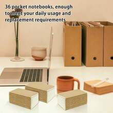 3pcs/2pcs/1pc Kraft Paper Pocket Notebooks - Perfect For Travel, School And Office - Unlined/Lined Pages - Diary, Memo Pad - Brown Cover, Back To School Supplies, Compact Pocket Notebook, Memo Pad, Writing Journal