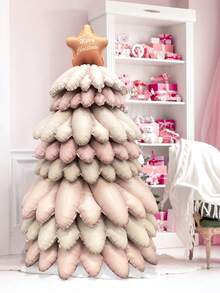 1 قطعة بالون شجرة عيد الميلاد الكبيرة، ديكور عيد الميلاد، شجرة عيد الميلاد ثلاثية الأبعاد مجمعة من الرقائق المعدنية باللونين الأخضر والوردي، مناسبة لديكور حفلة عيد الميلاد، حفلة العطلات، ديكور عيد ميلاد شتوي، عيد ميلاد مجيد، ديكور حديقة، حفلة عيد ميلاد، لوازم حفلة عيد الميلاد والعام الجديد المنزلية