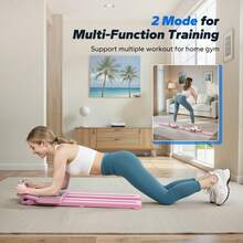 MERACH Pilates Board, Multifunctional Abdominal Plate, Detachable Ab Trainer Machine With Anti-Slip And Quiet Design, Portable Pilates Reformer For Core Workouts, Home Fitness Equipment For Women - Pink - View 5