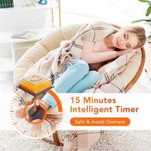 Hailicare Masajeador de pies portátil con calor y vibración, protección para la articulación del tobillo, 3 niveles de temperatura y 3 niveles de intensidad, con batería de 2000mAh