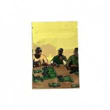 100 Count Mylar Zipper Bags With Window, Odor-Resistant, Waterproof, Reusable Plastic Bags For Candy, Gummies, And Small Items - Uncoated, Self-Sealing Storage Bags