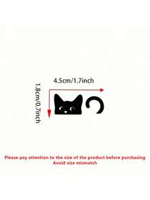 Cat Stickers, Mini Cat, Peeping Cat, Rearview Mirror Sticker, Car Sticker, Indoor & Outdoor Vinyl Sticker, Mini Sticker