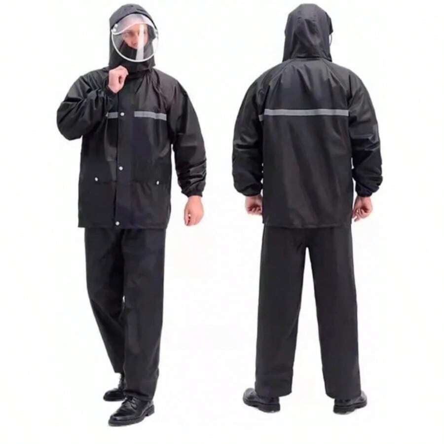 Men Cycling Raincoat - Multicolor - View 1
