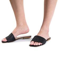 Sandalia Feminina Com Brilho Rasteira Rasteirinha Feminino Com Brilho