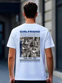 A Custom Couple T-Shirt, Upload Your Photo Making, Couple T-Shirt, Breathable Top, Sports, Running, Fitness - White - View 2