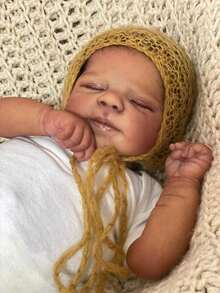 Reborn Baby Doll Black  Silicone Full Body 18 Inch Washable Realistic Vinyl Baby Dolls Lifelike African American Baby Doll Real Life Toddler Dolls - 黑色 - 查看 5