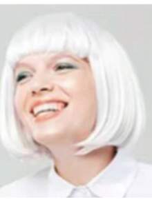 Channel Wig In Assorted Colors - Shipping Now! - Blanco - Ver 6