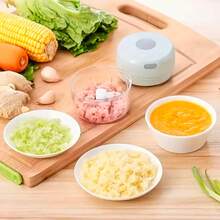 Elektryczna prasa do czosnku, Mini przenośny młynek do czosnku, Robot kuchenny 100 ml/250 ml/100+250 ml, Siekacz do czosnku ładowany przez USB, Blender do warzyw, Obieraczka do czosnku, Prasa do czosnku, Siekacz do czosnku, Prasa do czosnku, Dom, Kuchnia, Kemping, Niezbędnik w podróży, Boże Narodzenie, Halloween, Święto Narodowe i inne świąteczne niezbędniki, Akcesoria kuchenne, Pomoc w przechowywaniu i organizacji, Artykuły gospodarstwa domowego - Wielokolorowe - Zobacz 4