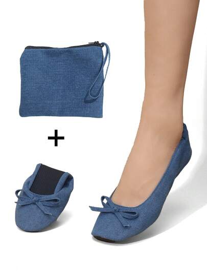 Women's Ballet Flats, Soft And Comfortable Casual Slip-On Shoes, Foldable And Suitable For Indoor Ballet Dancing