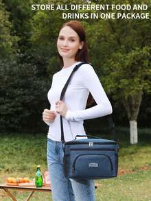 1pc Lunch Bag For Women, Large Capacity Insulated Lunch Box For Men, Student Thickened Cute Lunch Bag, Reusable Lunch Tote Bag, Portable Picnic Ice Bag For Work, Picnic, School Or Travel Lunch Box Bag School Supplies Stuff Accessories Bag For School School Accessories School Stuff For Traveling Waterproof Bag Insulated Lunch Bag Lunchbox