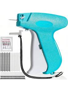 1 buc pistol de cusătură fină, fixator rapid de haine pentru haine, pistol de etichetare micro pentru haine cu 6 ace fine și 1000 buc elemente de fixare, mini instrument rapid de cusut lipicios pentru tiv