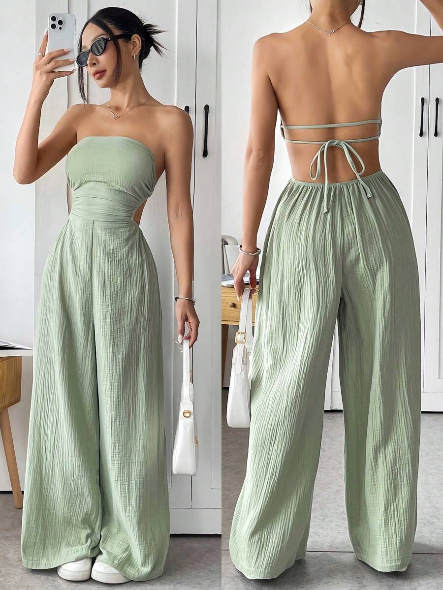 Women Jumpsuits - Green - View 1