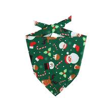 Pet Christmas Drool Bib, Festive Triangular Scarf, Christmas Cartoon Cat & Dog Neck Warmer
