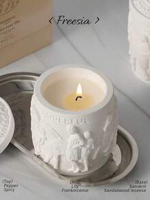 1 件石膏骑士杯蜡烛，欧美香薰蜡烛，摄影氛围装饰，周年纪念，生日约会，高品质，家居装饰，房间装饰，婚礼装饰，餐桌装饰，芳香疗法，圣诞礼物，礼品 - 白色 - 查看 8