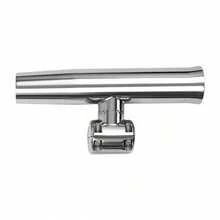 Stainless Steel Clamp-On Fishing Rod Holder For 7/8'' To 1'' Rails, 360° Rotation, Durable & Lightweight, Ideal For Yachts And Boats - Plateado - Ver 5