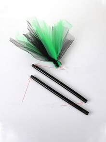 1 pieza Escoba de bruja de Halloween para jugar, accesorio de fiesta desmontable con decoración divertida de Día de los Fantasmas, ideal para regalos