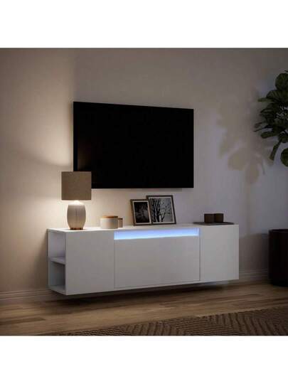 VidaXL TV Wand Unit LED Lighting 135x31x39.5 Cm Wit view 5