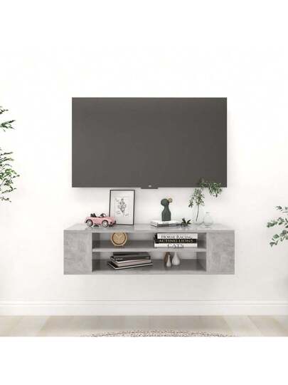 VidaXL TV Wand Unit 100x30x26.5 Cm, Finished Wood, Concrete Grijs
