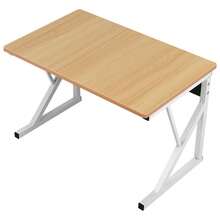 Rejilla para microondas, estructura de metal con estante de madera MDF, soporte para utensilios de cocina, diseño moderno, 54 x 35 x 34 cm (roble/blanco/negro) - Amarillo - Ver 4