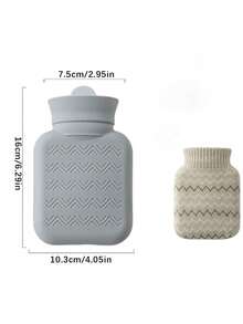 1pc Cartoon Silicone Hot Water Bottle, Warm Belly, Anti-Explosion, Filled Water Bag, Cold/Hot Compress, Hand Warmer, Essential For Women, Birthday Gift, Christmas Gift - Multicolor - View 9