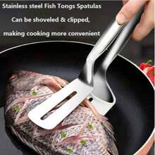 1 Pc Stainless Steel Multi-Functional Frying Clip For Steak, Fish, Meat, AndTNoodles -Ideal For Barbecues And Baking - Easy To Use Home Kitchen Appliances Accessories Gadgets Tools Christmas Kitchen Stuff Cooking Christmas