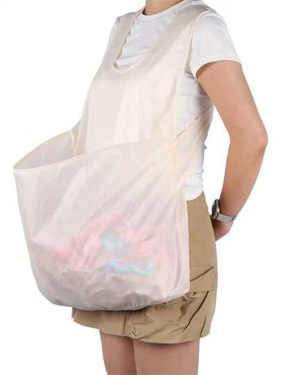 Delantal de lavandería portátil, diseñado para colgar ropa sin tener que agacharse, también adecuado para recoger frutas y verduras