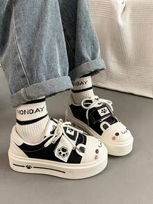 35-40 Tier Schleife Cartoon süße Feen Stoff Schleife Verschluss Dicksohlen Sneaker, geeignet für Zuhause, Schule, Party, Outdoor, alle Jahreszeiten