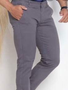 Men's Skinny Jeans In Light Color With Lycra - Grey - View 3