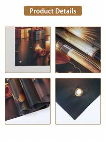 1pc New Year Theme Backdrop Banner, Black Gold Colorful Firework Balloon Shape Polyester Hanging Flag, Suitable For 2026 New Year Party Celebration Background Decor, Home Room Decoration, Happy New Year Party Wall Backdrop, New Year Gift, Garden Yard Decor Flag, Hanging Decor, Party Photo Prop, 2026 New Year Decoration, Party Favor - Golden Happy New Year - View 10