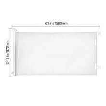 Retractable Baby Gate, Extends To 56.3 Inch Wide, 31.3 Inch Tall, With Security Lock, Easy To Use, Walk Through Without Tripping, Mesh Dog Gate For Stairs, Hallways, Indoor/Outdoor, White - Trắng 55 inch 33 inch - Xem 11